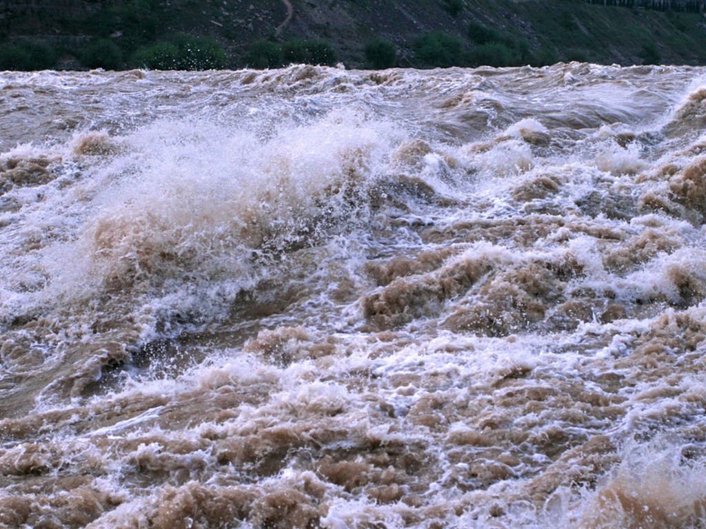 Écoulement continu du fleuve Jaune - Cascade de Hukou Notes de Voyage (Minghu œuvres Metasequoia) #3 - 1024x768