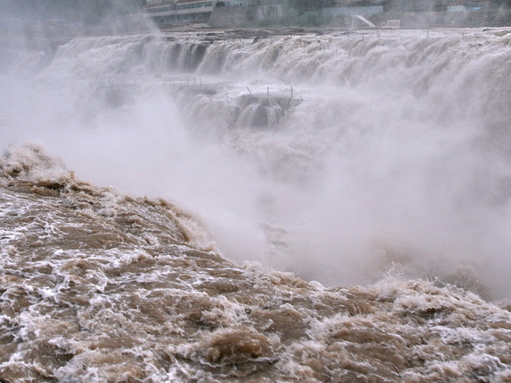 Écoulement continu du fleuve Jaune - Cascade de Hukou Notes de Voyage (Minghu œuvres Metasequoia) #6 - 1024x768