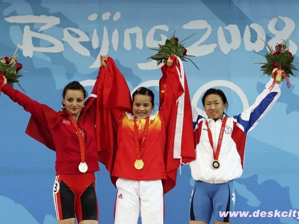 Beijing Olympics Wallpaper Gewichtheben #11 - 1024x768