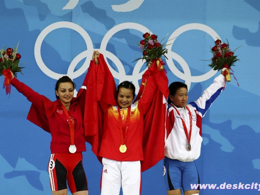 Beijing Olympics Wallpaper Gewichtheben #13 - 1024x768