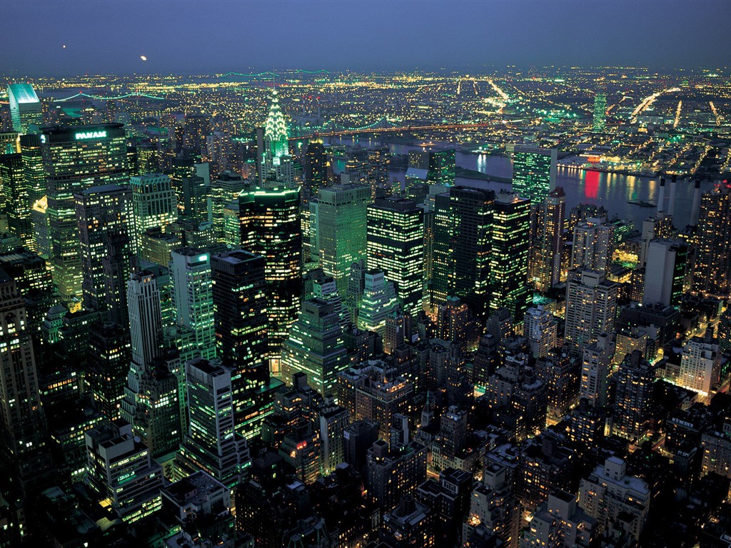 rušný město New York Stavební #15 - 1024x768