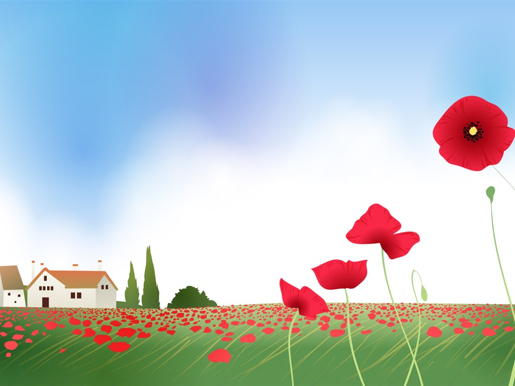 Spring Vector Wallpaper #14 - 1024x768
