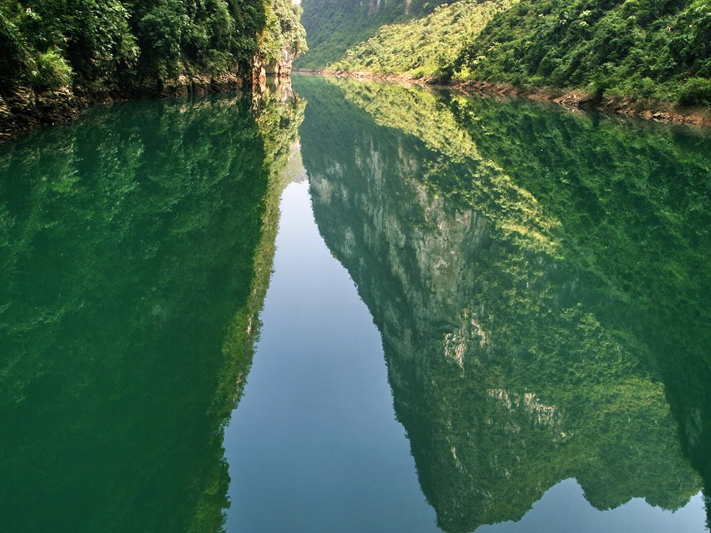 Hechi Small Three Gorges (Minghu Metasequoia works) #4 - 1024x768