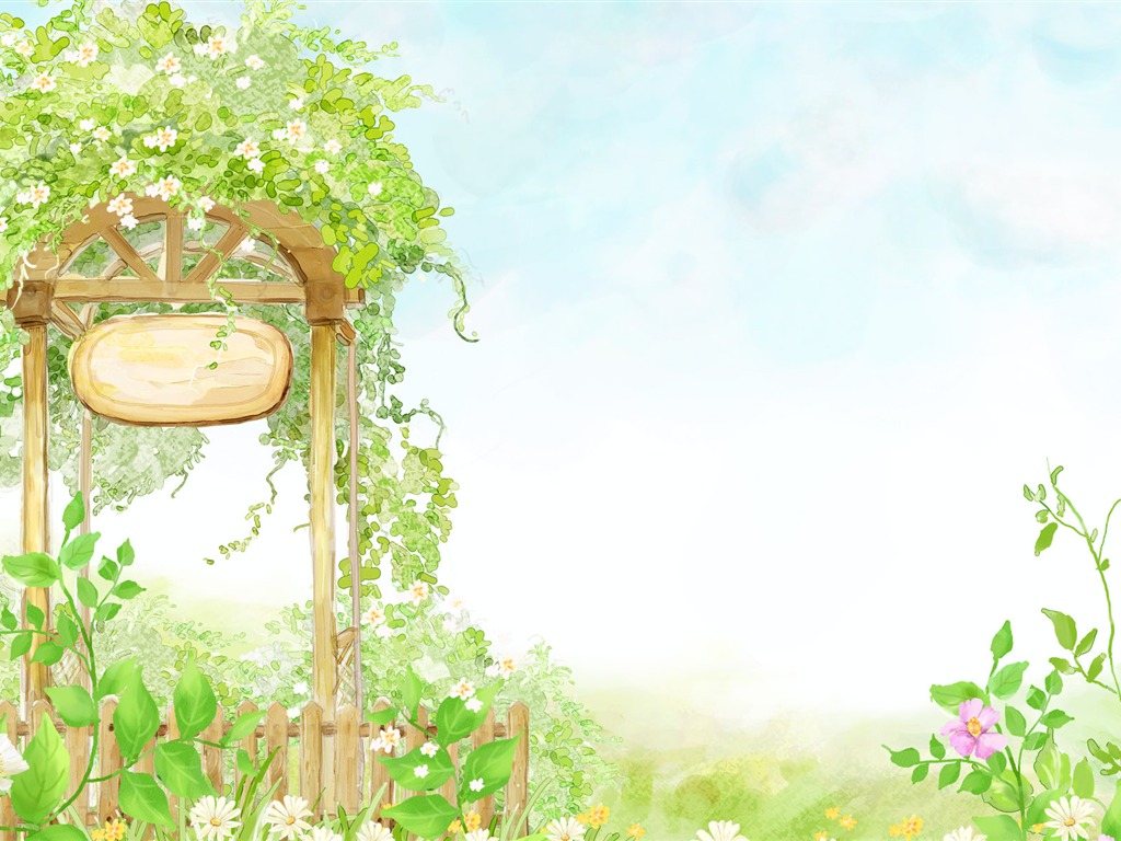 卡通夢幻風光壁紙 #38 - 1024x768