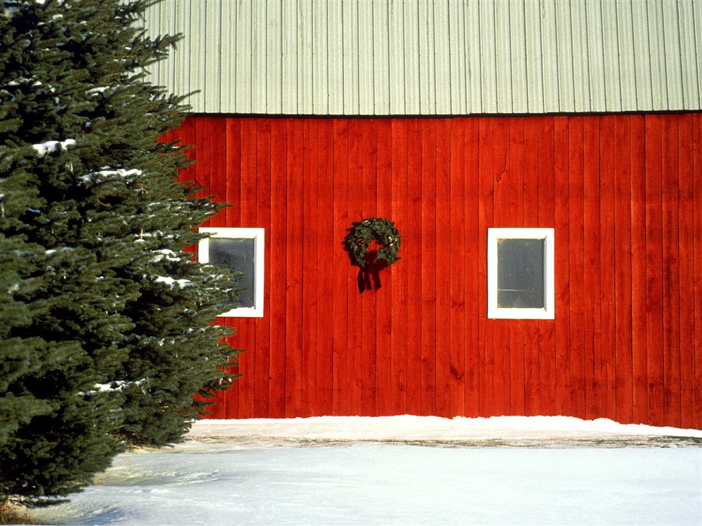 Weihnachten Landschaftsbau Serie Wallpaper (1) #5 - 1024x768