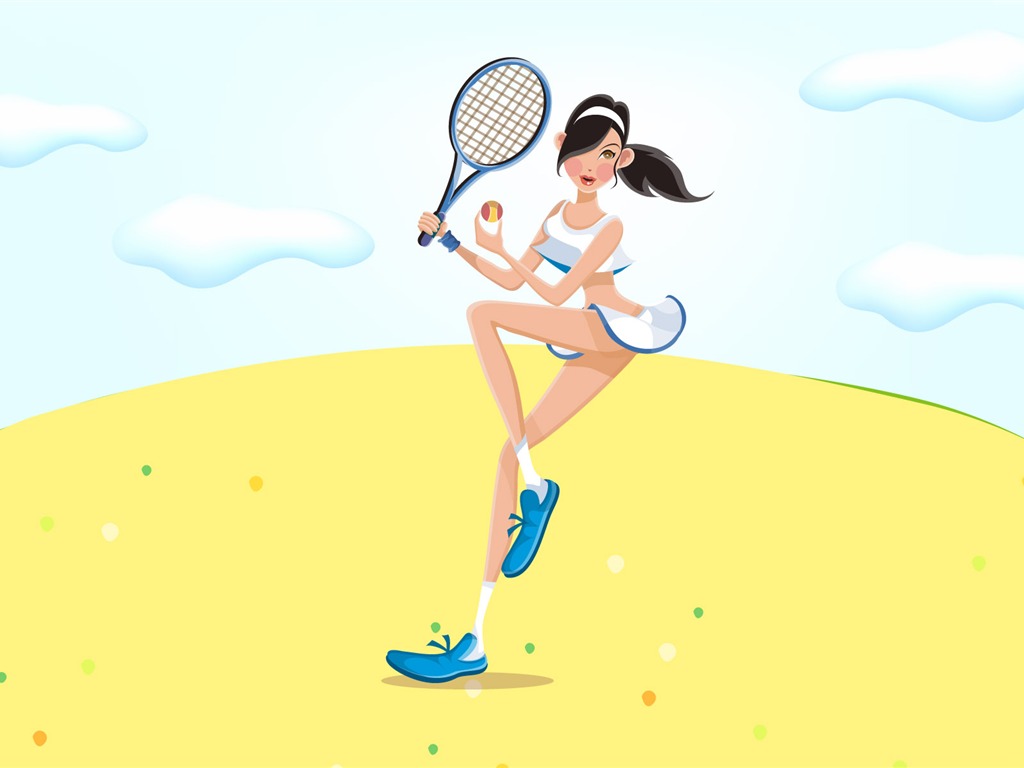 volný čas Vektorové žen sportovní wallpaper #9 - 1024x768