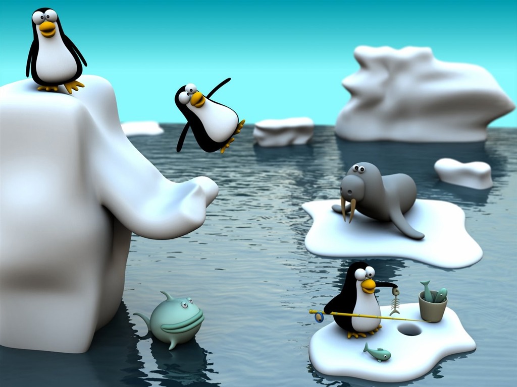 趣味3D 卡通設計壁紙 #8 - 1024x768