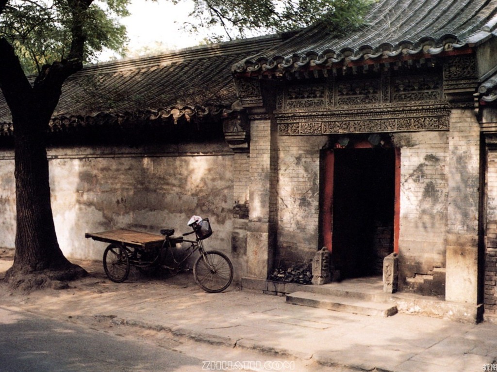 Antiguo vida Hutong de fotos antiguas fondo de pantalla #11 - 1024x768