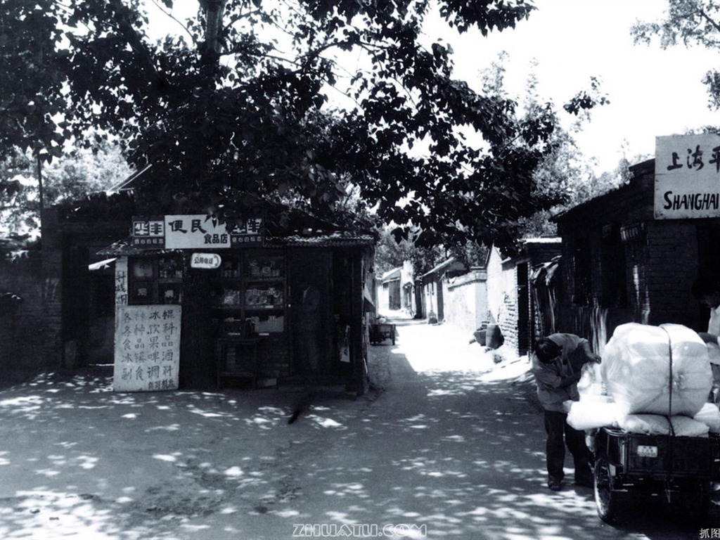 Antiguo vida Hutong de fotos antiguas fondo de pantalla #24 - 1024x768