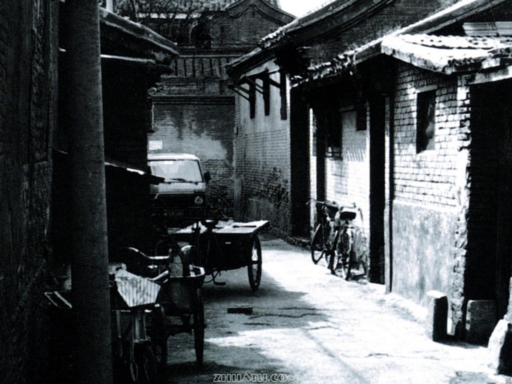 Antiguo vida Hutong de fotos antiguas fondo de pantalla #29 - 1024x768