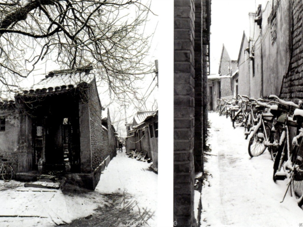 Antiguo vida Hutong de fotos antiguas fondo de pantalla #30 - 1024x768