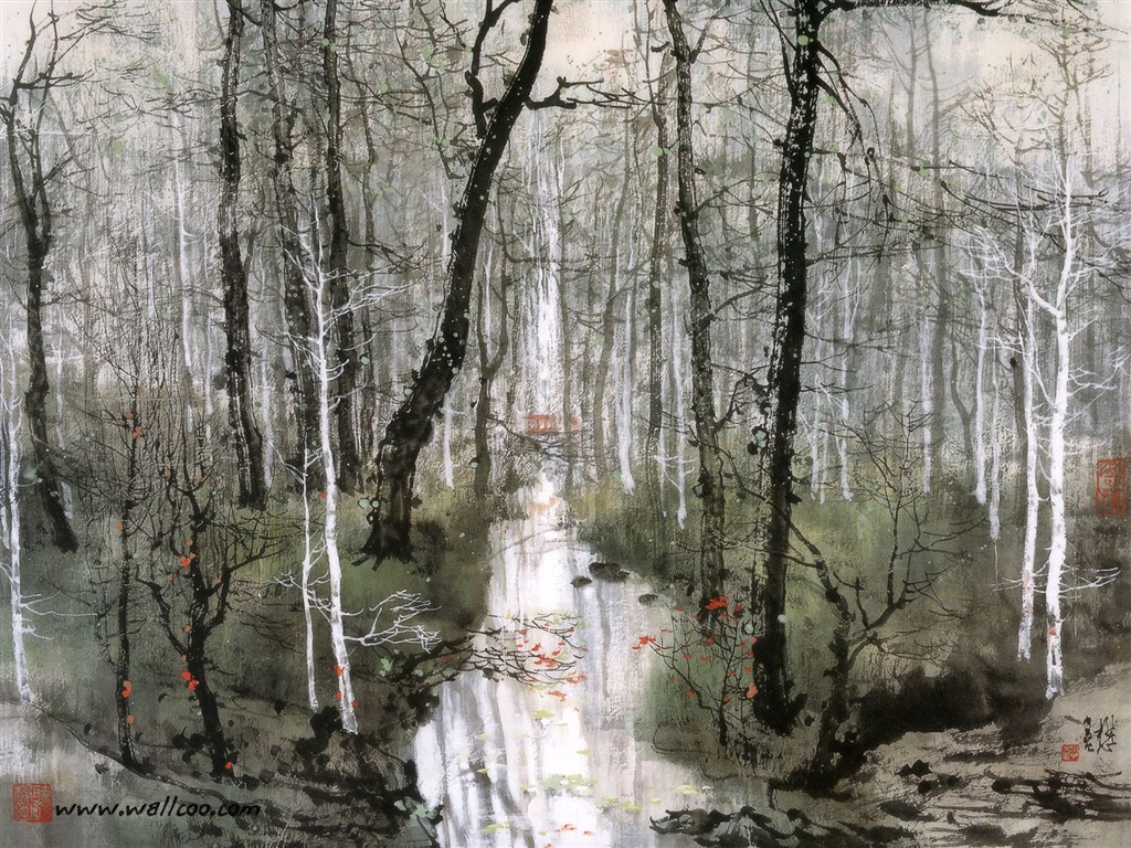 異國風光 山水畫壁紙 #5 - 1024x768
