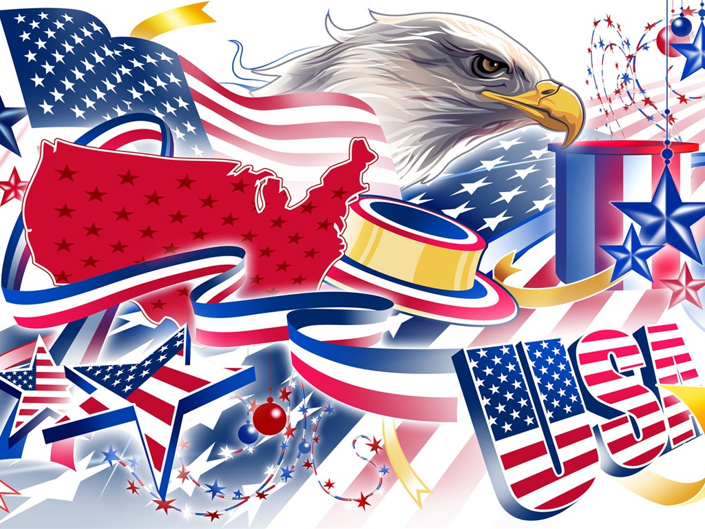 美国独立日主题壁纸5 - 1024x768