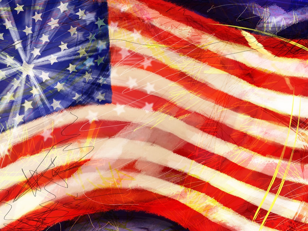 美国独立日主题壁纸9 - 1024x768