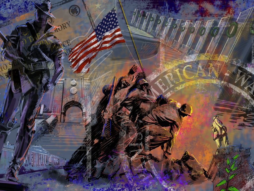 U. S. Den nezávislosti téma wallpaper #32 - 1024x768