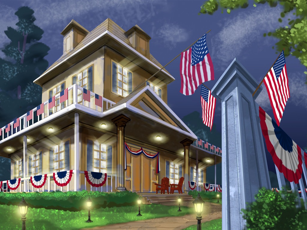 U. S. indépendance fond d'écran thème de la Journée #36 - 1024x768