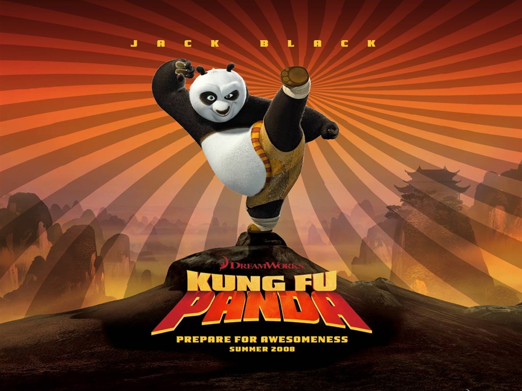 Animation 3D Kung Fu Panda fond d'écran #3 - 1024x768