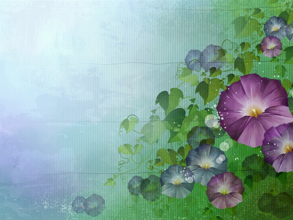 Fondo de pantalla de colores sintéticos Flor #21 - 1024x768