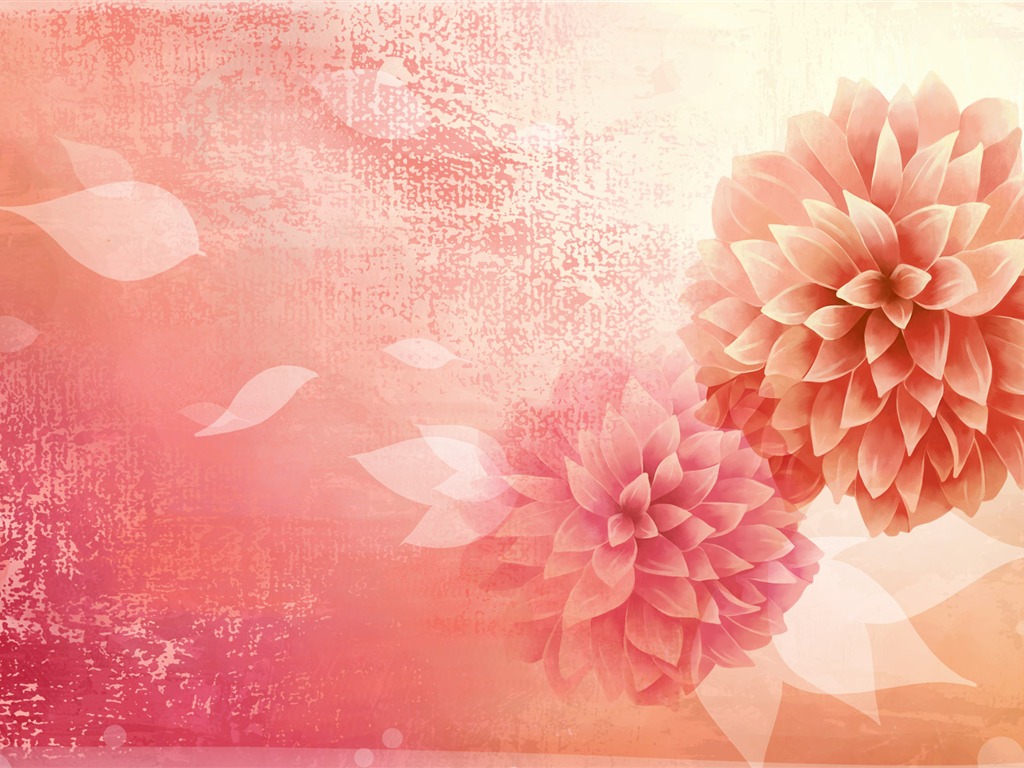 Syntetické Wallpaper barevné květiny #22 - 1024x768