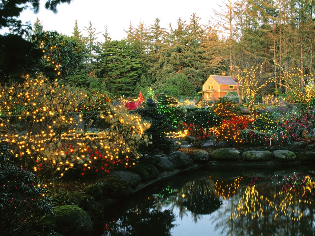 Christmas landscaping series wallpaper (4) #10 - 1024x768