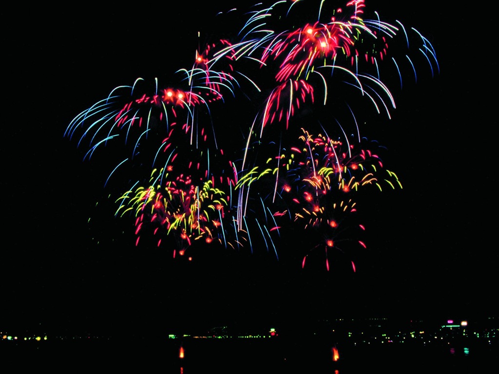 Festival de Fuegos Artificiales pantalla fondos de escritorio #2 - 1024x768