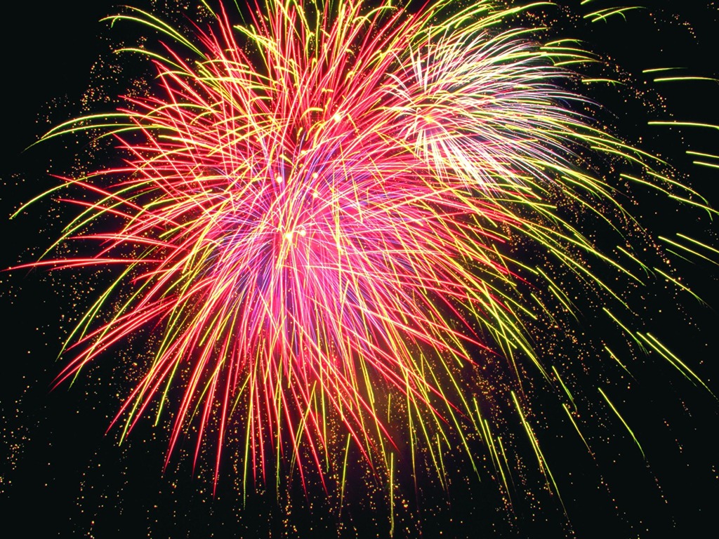 Festival fireworks display wallpaper #42 - 1024x768