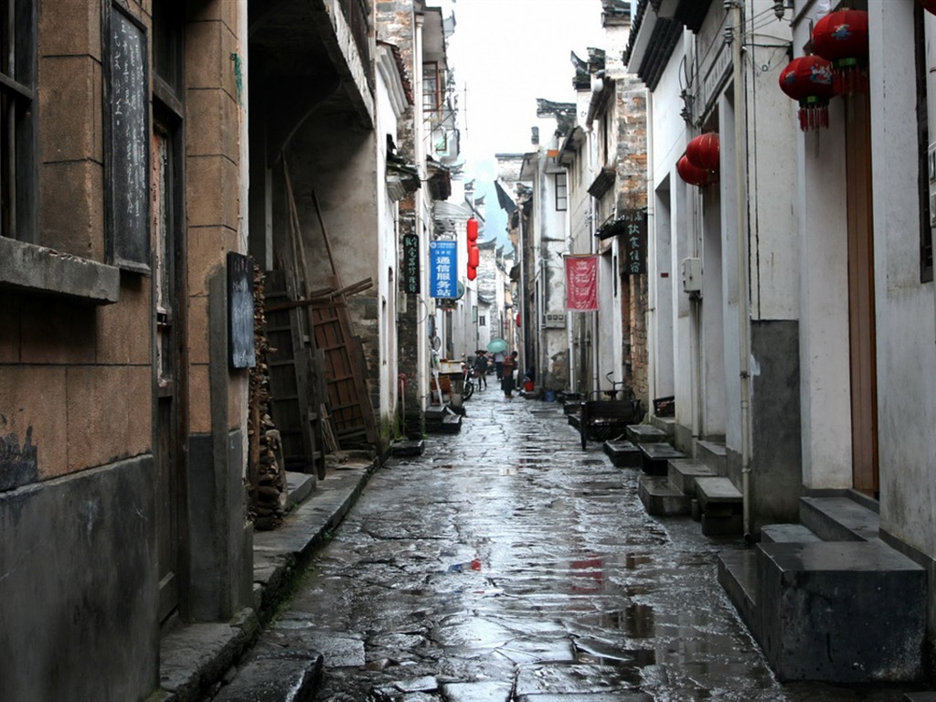 Wuyuan in the rain line (Minghu Metasequoia works) #7 - 1024x768