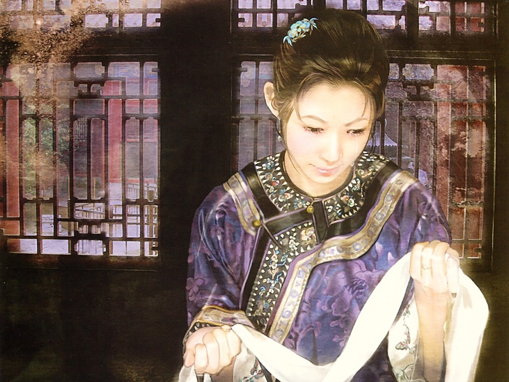 古代女子繪畫壁紙 #2 - 1024x768