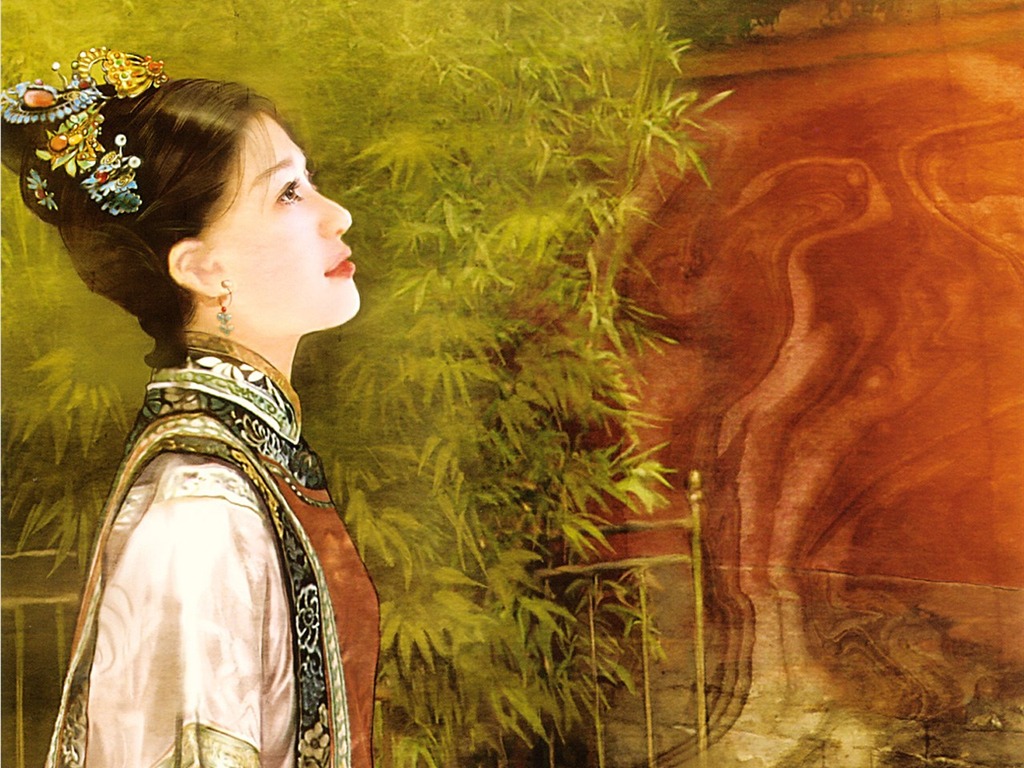 古代女子繪畫壁紙 #3 - 1024x768