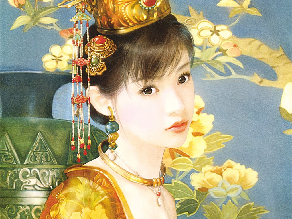 古代女子繪畫壁紙 #5 - 1024x768