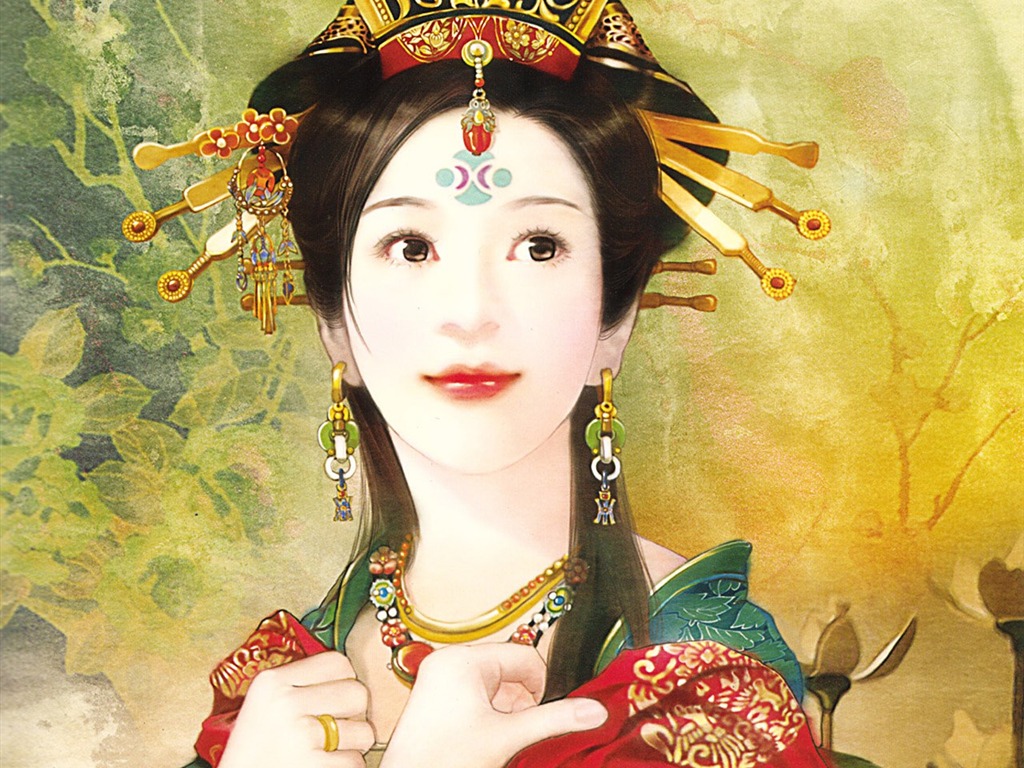 古代女子繪畫壁紙 #7 - 1024x768