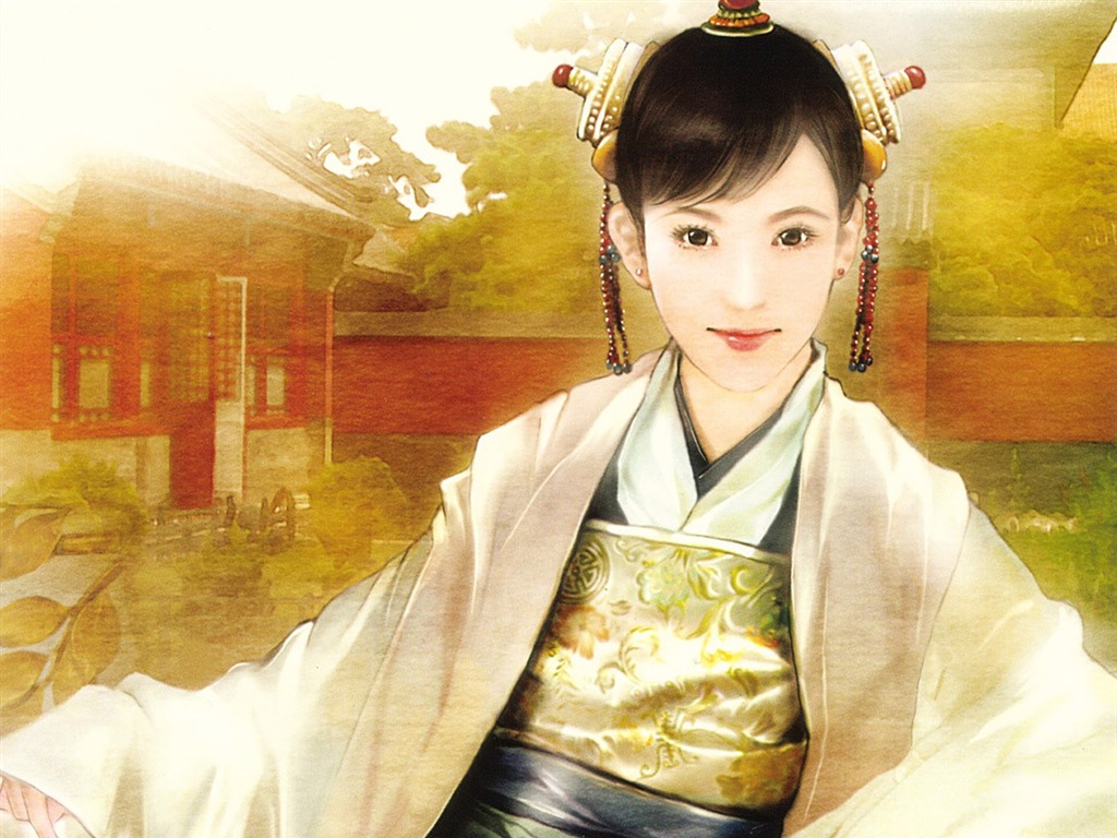 古代女子繪畫壁紙 #11 - 1024x768