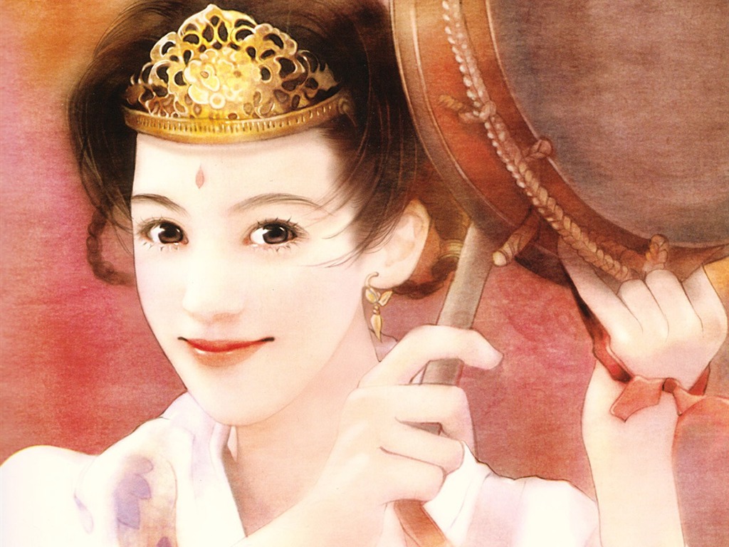 古代女子繪畫壁紙 #13 - 1024x768