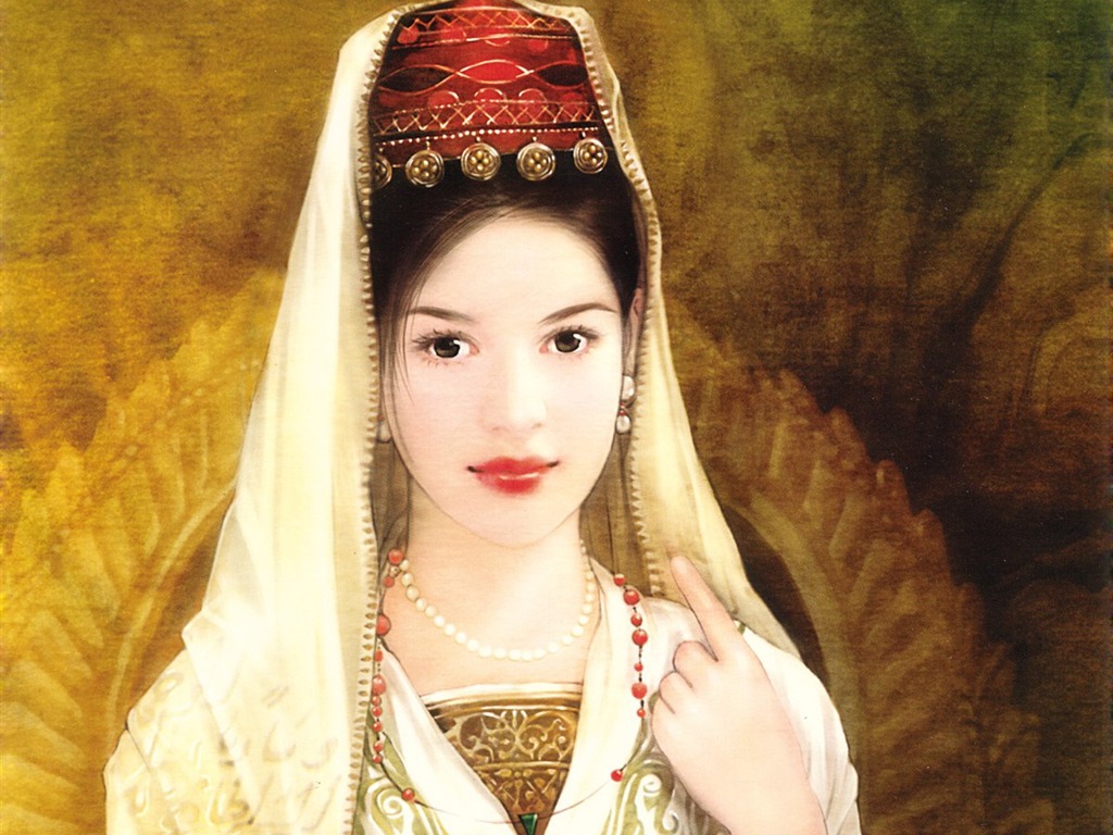 古代女子繪畫壁紙 #14 - 1024x768