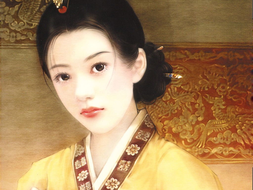 古代女子繪畫壁紙 #15 - 1024x768