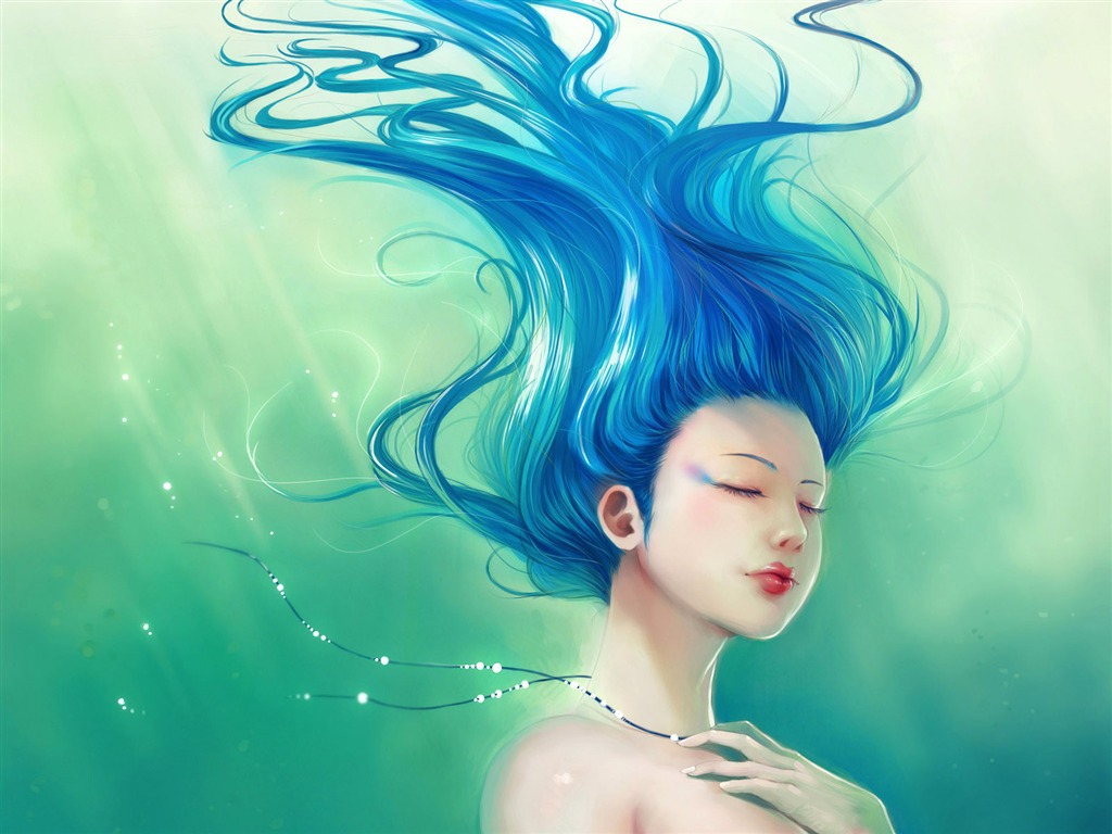 奇幻女性精美插畫壁紙 #19 - 1024x768