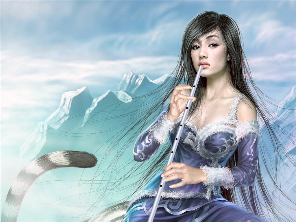 Schöne Frauen wallpaper Fantasy-Illustrator #20 - 1024x768