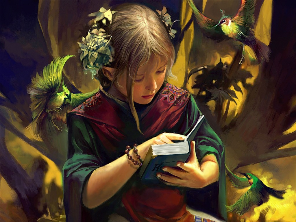 Beautiful women wallpaper fantasy illustrator #24 - 1024x768