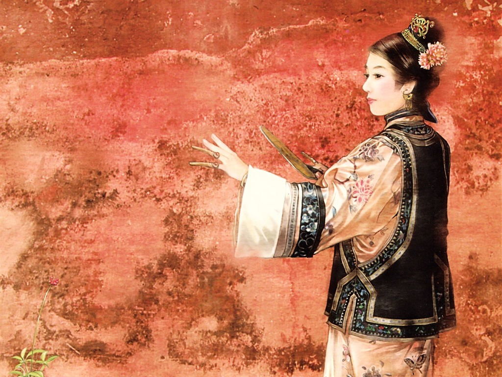 Qing dynastie Ženy Malba Wallpaper #10 - 1024x768