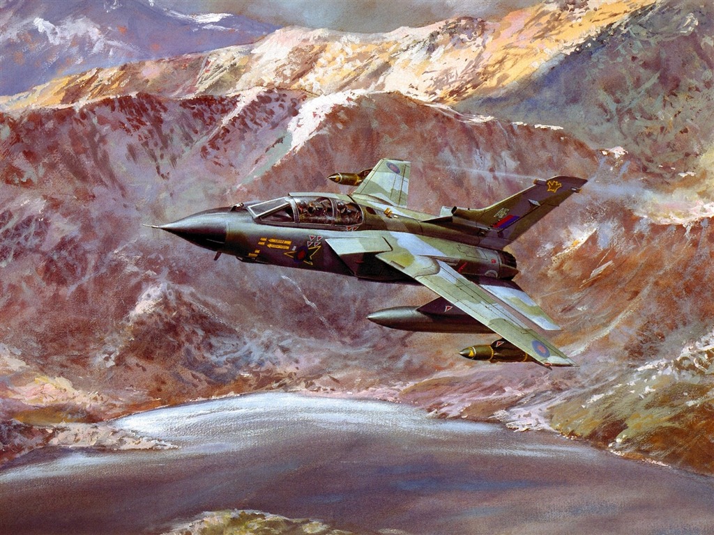 fondos de escritorio de alta definición pintura de aviones #7 - 1024x768