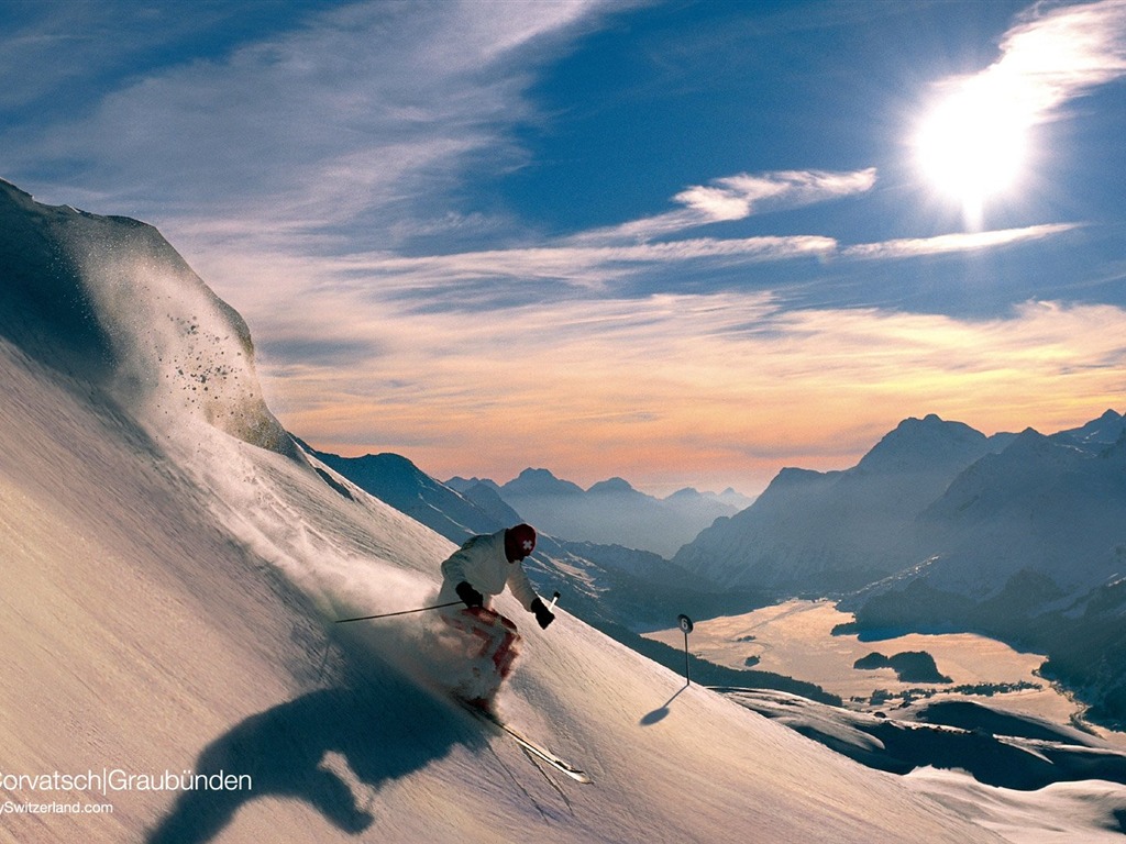 瑞士冬季旅游景点壁纸5 - 1024x768