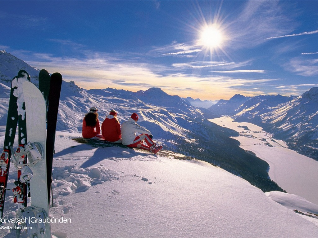 Suiza Turismo de Invierno fondo de pantalla #6 - 1024x768