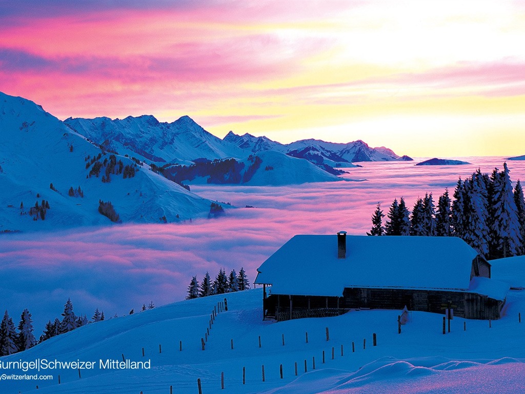 Switzerland Tourism Winter wallpaper #7 - 1024x768