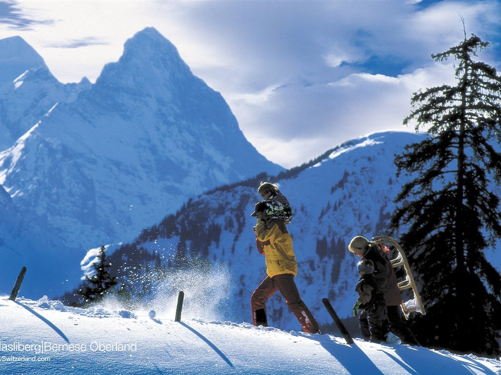 Switzerland Tourism Winter wallpaper #8 - 1024x768