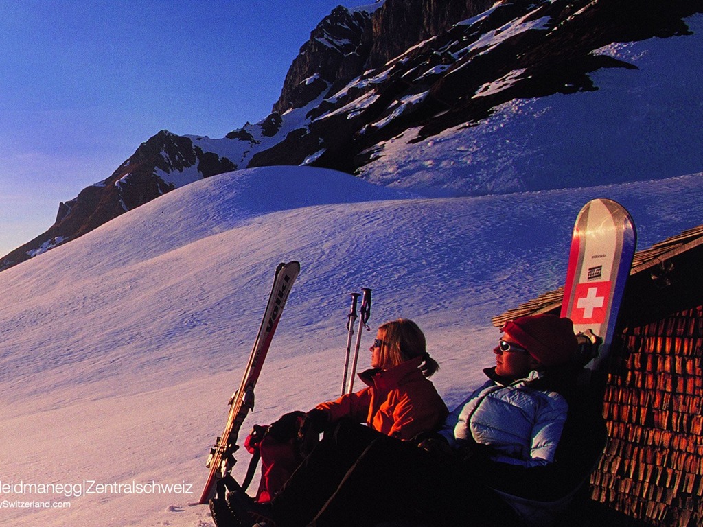 Suiza Turismo de Invierno fondo de pantalla #9 - 1024x768