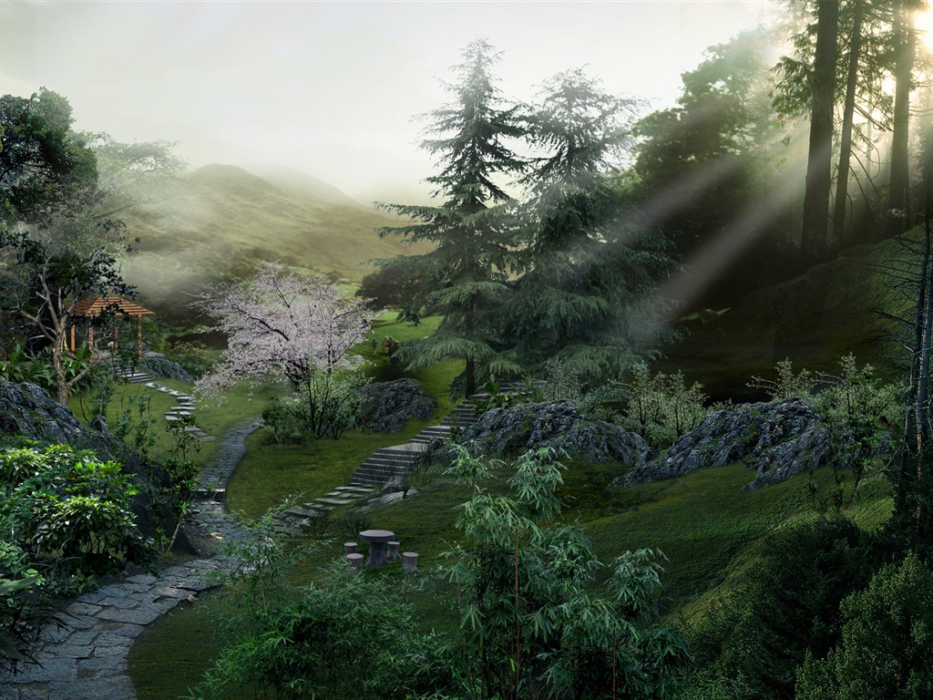 建築園林精美壁紙 #8 - 1024x768