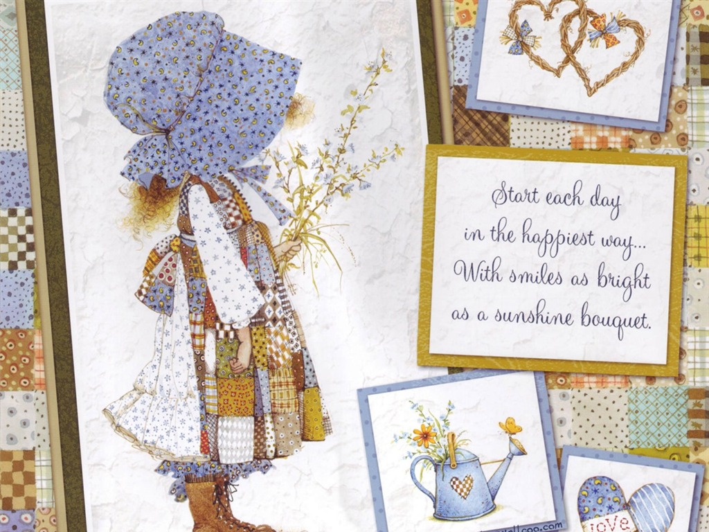 Holly Hobbie 可愛小女孩手繪壁紙 #4 - 1024x768