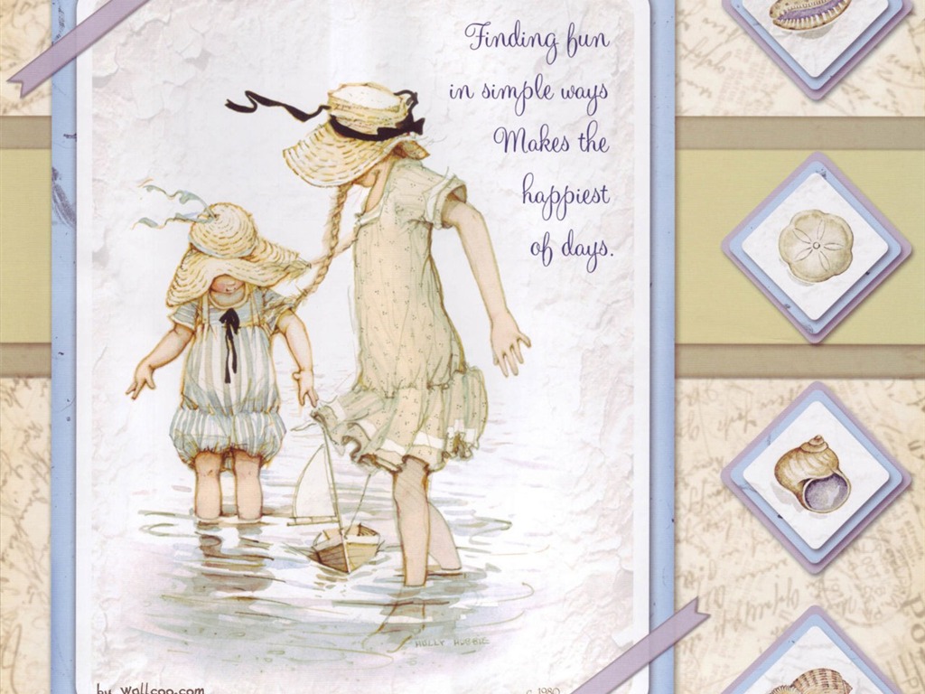 Holly Hobbie 可愛小女孩手繪壁紙 #6 - 1024x768