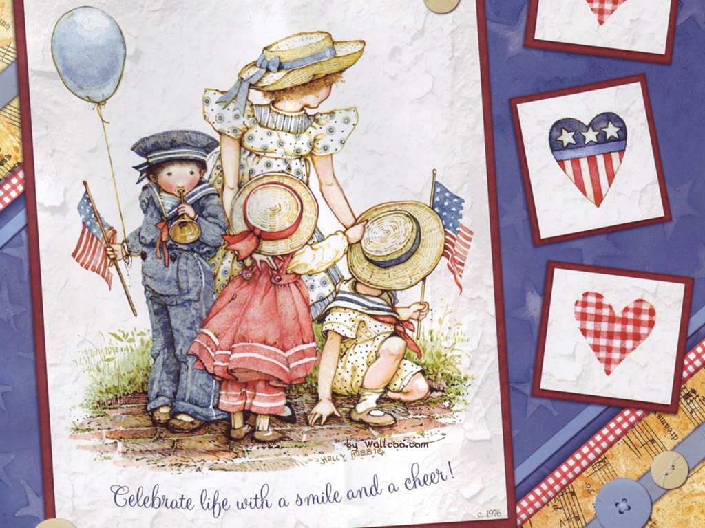 Holly Hobbie 可愛小女孩手繪壁紙 #7 - 1024x768