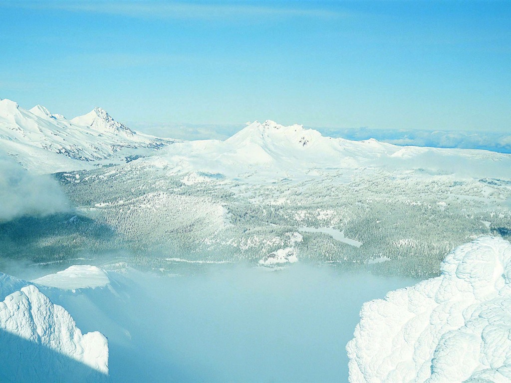 fondos de escritorio de alta definición de invierno la nieve fresca escena #26 - 1024x768